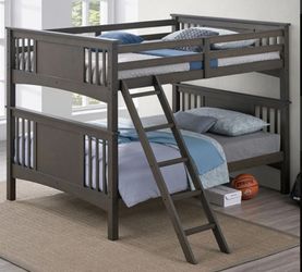 Brand New Grey Full over Full Bunk Bed