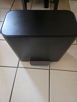 Mini step dual garbage/recycle bin
