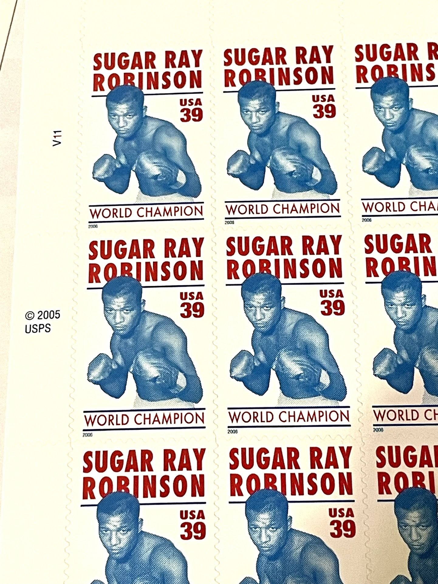 USPS Sugar Ray Postage Stamps