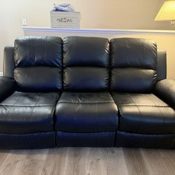 Black reclining sofa