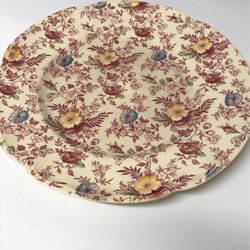 Antique Large Ceramic Plate Made In England Johnson Brother 