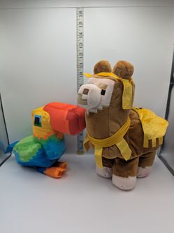 Minecraft Llama & Parrot Plush Bundle Official Mojang Mattel Set of 2