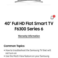 Samsung TV Barely Used W Remote