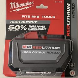 Brand New Milwaukee M18 18-Volt Lithium-Ion High Output 12.0Ah Battery Pack