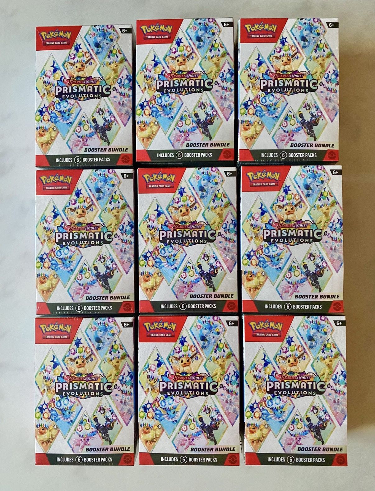 Prismatic Evolutions Booster Bundle Pokemon Packs Box ETB Elite Destined Surging Mega Black White 151 Case