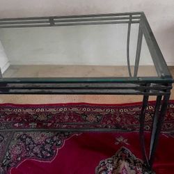 Large Glass Dining Table 