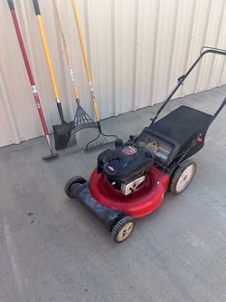 Lawn mower, gardening tools