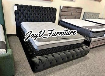 New queen bed frame with MATRESS