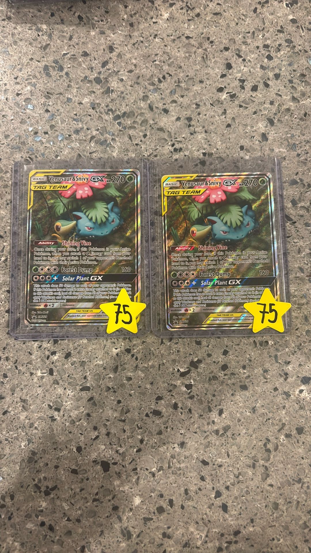 Venusaur & Snivy GX SM229 NM