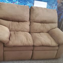 Reclining Brown Sofa