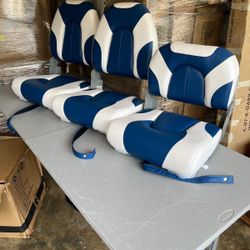 North Captain Deluxe 52in Boat Set Of 3 Replacement Seats