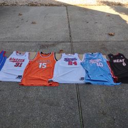 Lot Of Vintage Basketball Jerseys