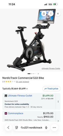 S221 nordic track exercise bike