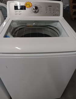 Samsung Top Load Washer – Glass Lid, HE, White – Tested