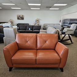 Leather Loveseat - Myia 