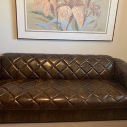 Excellent Condition - 2-Piece Dark Brown Vintage Sofa & Loveseat - READ FULL DESCRIPTION BELOW! 