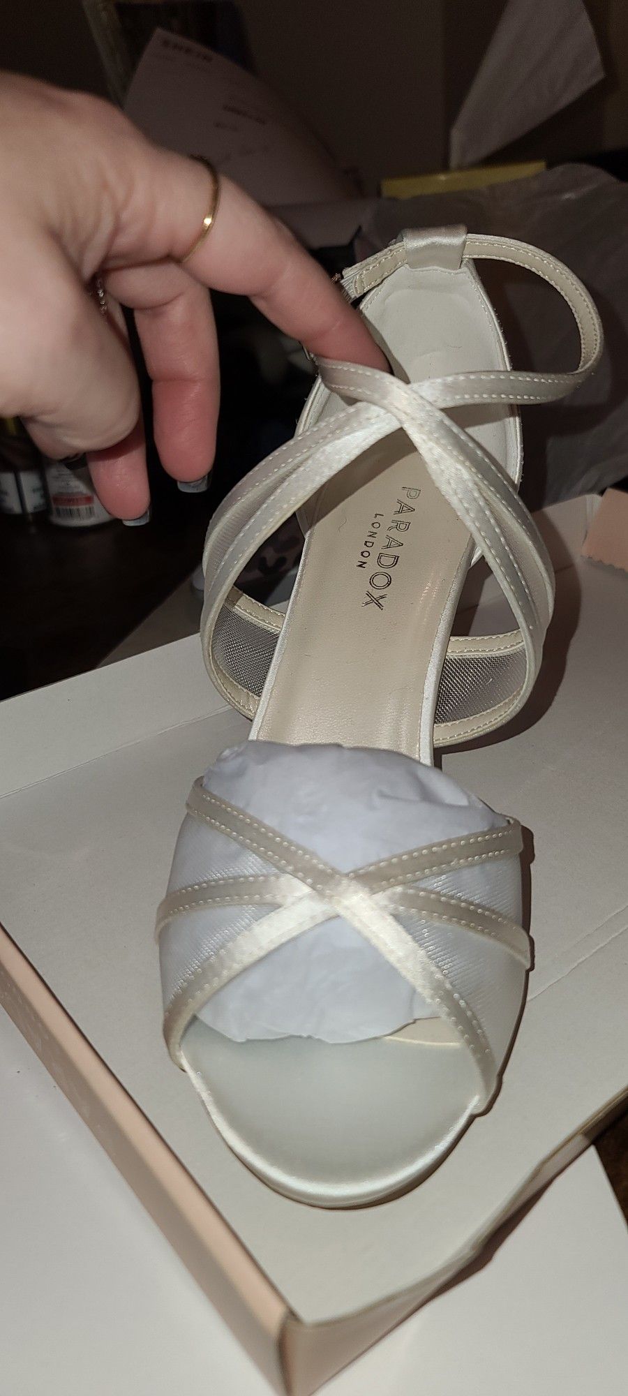 Satin Wedding / Bridal Sandle Size 7us./uk5