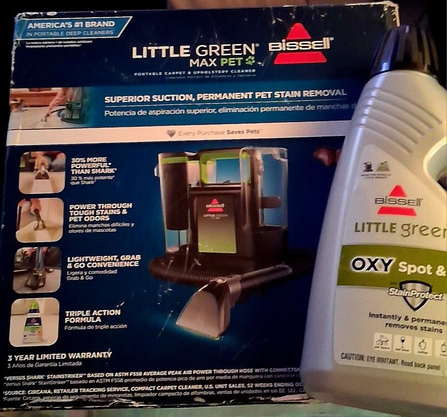 BISSELL LITTLE GREEN MAX PET WITH SOLUTION