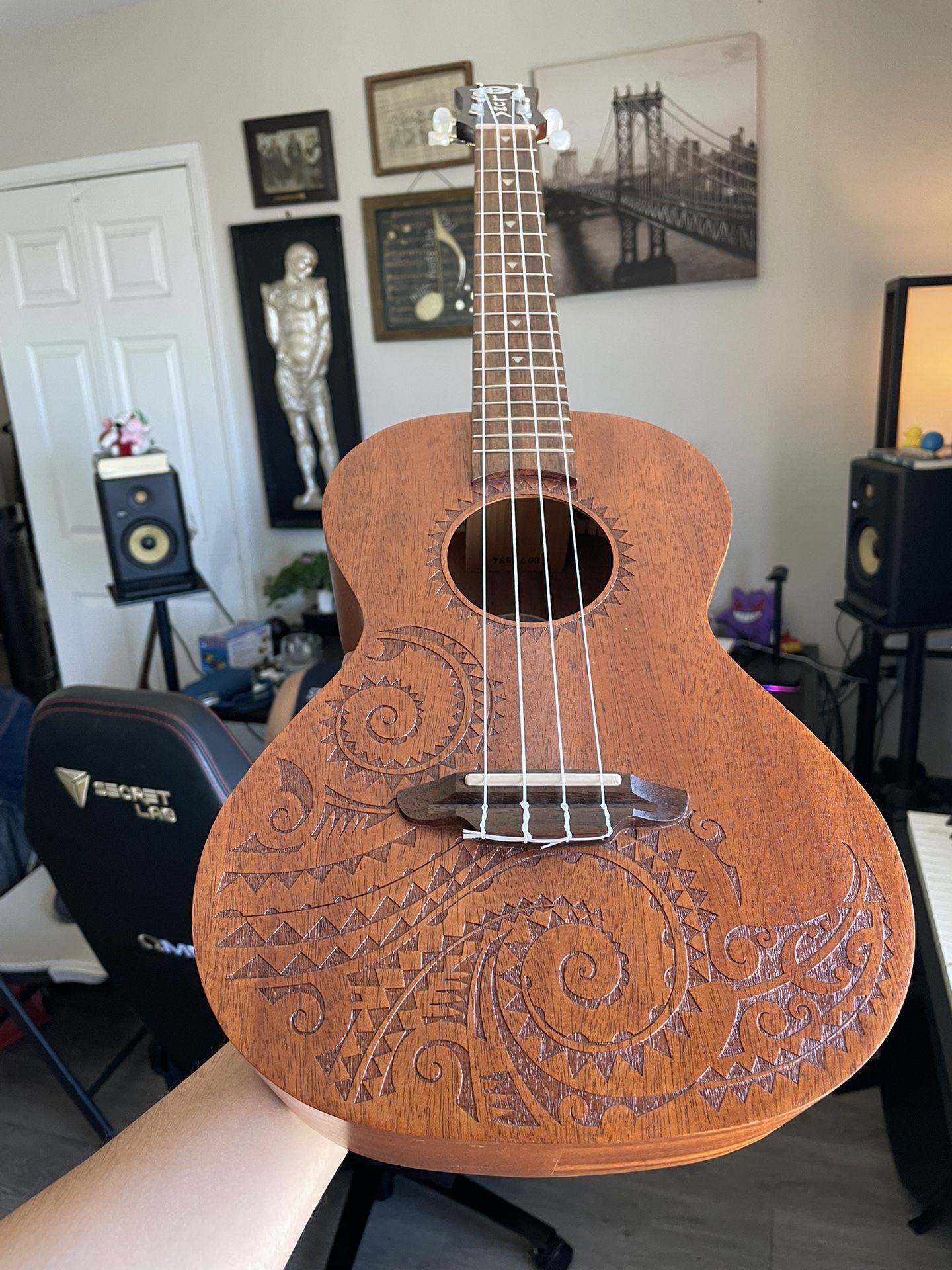 Luna Ukulele Hawaiian Tattoo Art