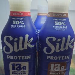 Silk Protein Milk (1 Regular, 2 Chocolate)