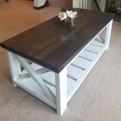 Handmade/Crafted distressed farmhouse/style Coffee Table