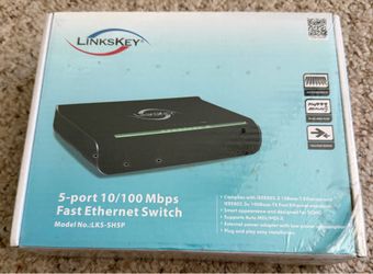 LinksKey 5-port 10/100 Mbps Fast Ethernet Switch (Brand New)