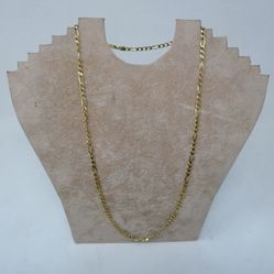 14kt Yellow Gold 24” Figaro Chain 13 Grams