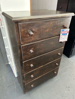 Solid pine wood dresser