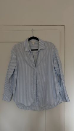Light Blue & White Striped Button-Down Shirt