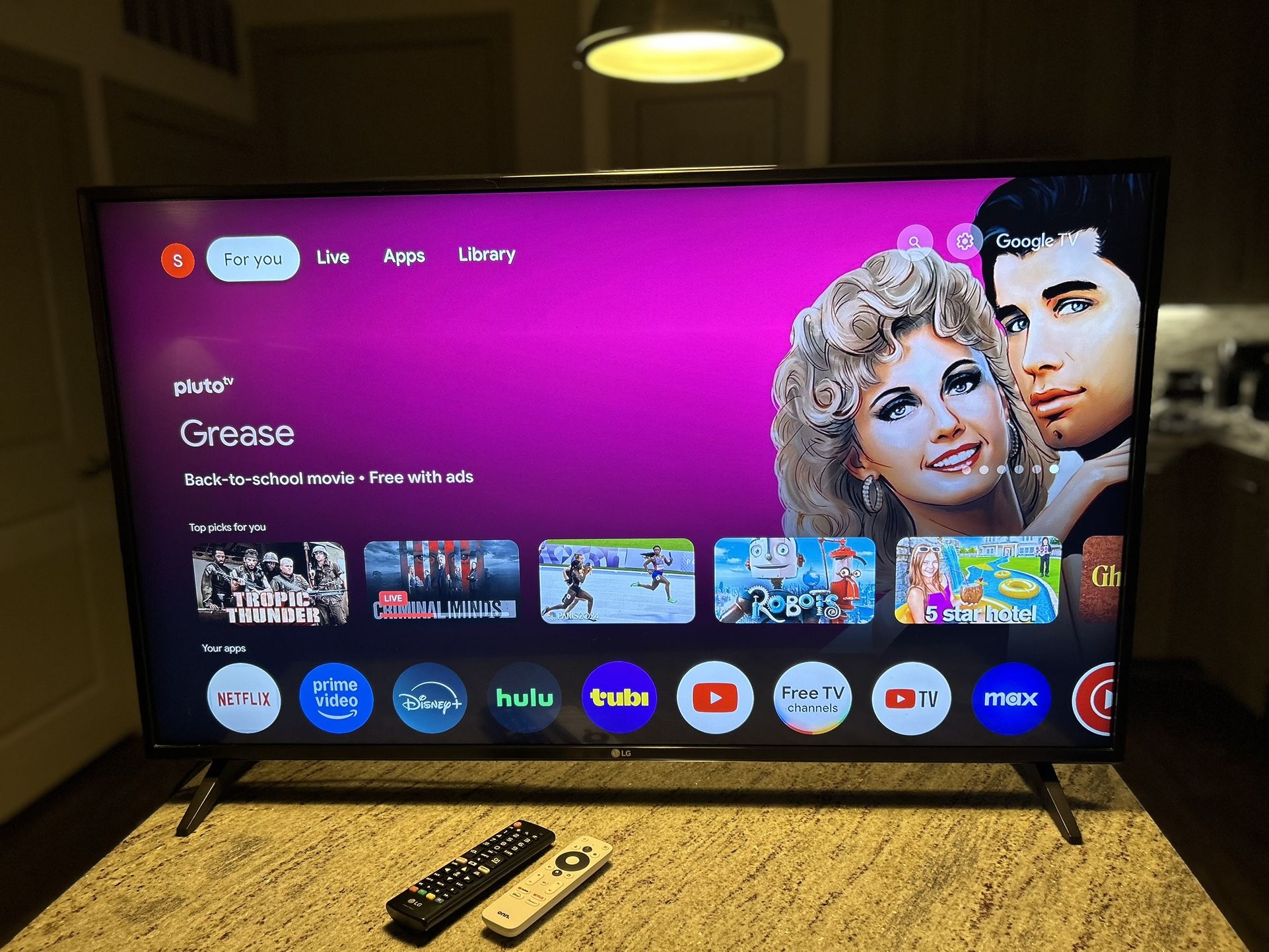 LG 40β Inch TV w/ Google SmartStick & Remotes