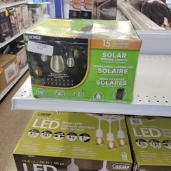 15 Led Bulds Solar String Lights 