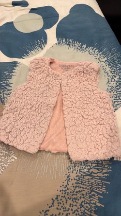 Genuine Kids Girls Pink Faux Fur Vest