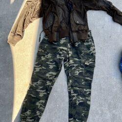 Olive green Jacket & Pants.