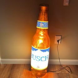 1987 -  36” Plastic Busch Beer Lighted Sign