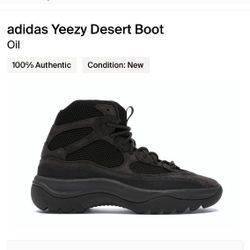 Yeezy Adidas Desert Boot Oil Size 5