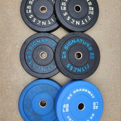 45lb $1 A Pound Bumper Weight Plates