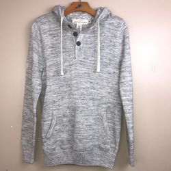 H&M L.O.G.G. Hoodie Henley Multicolor Drawcords Long Sleeve Heavyweight XS