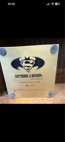 Superman Batman DC book ends limited edition