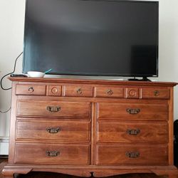 Six Drawer Wooden Storage Table