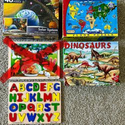 Melissa & Doug Floor Puzzle Lot- 4 Puzzles