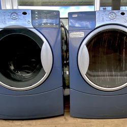 Blue Kenmore Elite HE Washer And Dryer