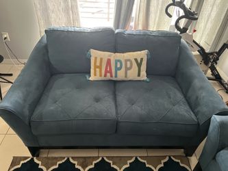1 loveseat 1 couch with pull out queen bed