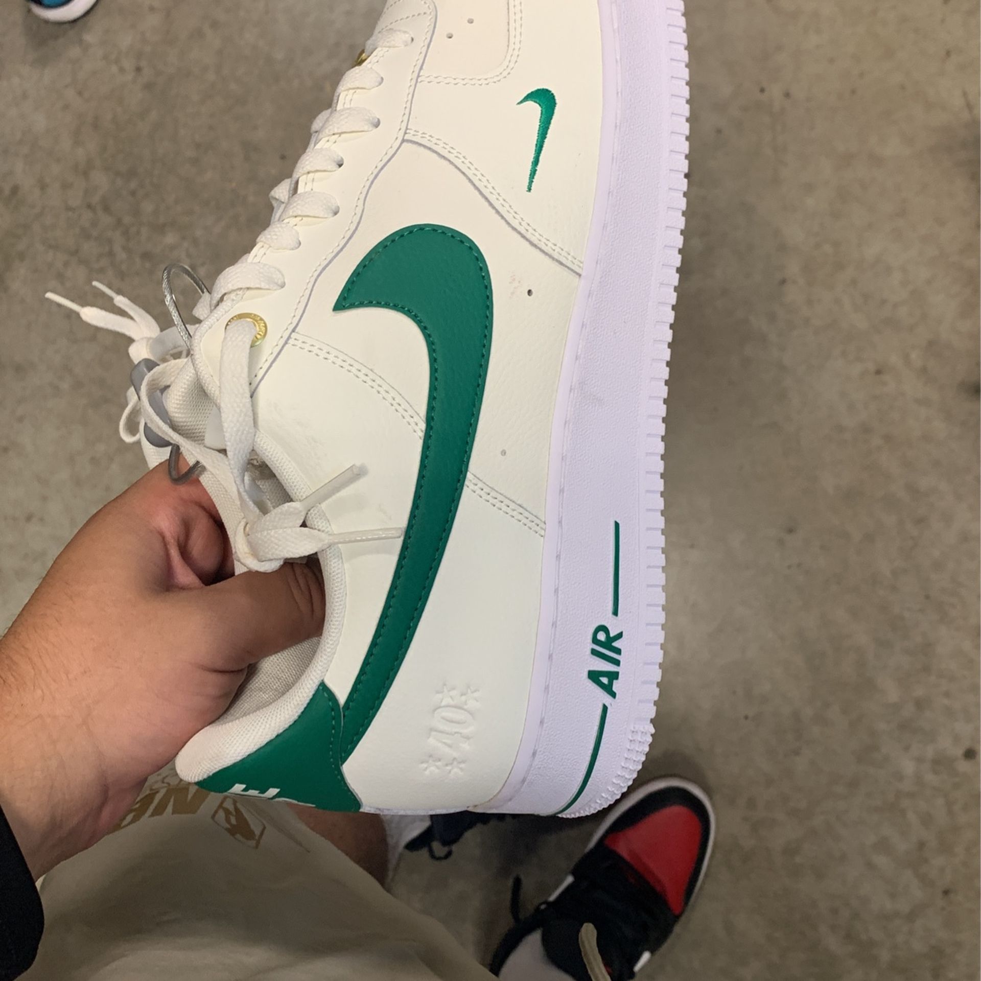 Green Swoosh Air Forces