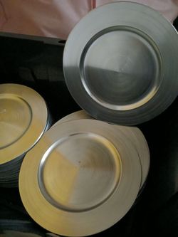 Silver charger plates