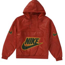 Nike Supreme FW19 Anorak Red Leather Jacket SEND BEST OFFER