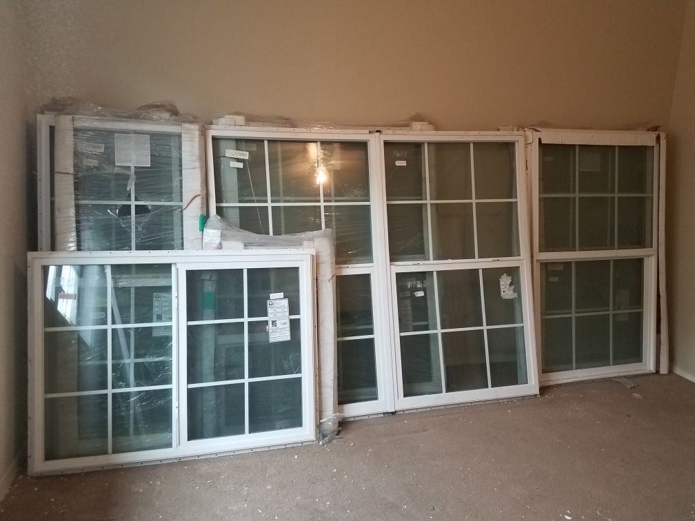 5 new vinyl windows (1) 4/0 & 5/0 (1) 4/0 & 3/0 (3) 2/0 & 5/0
