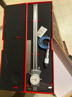 Dial Caliper 0-12 in Range 0.001in Grad White Dial