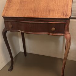 vintage secretary desk with key