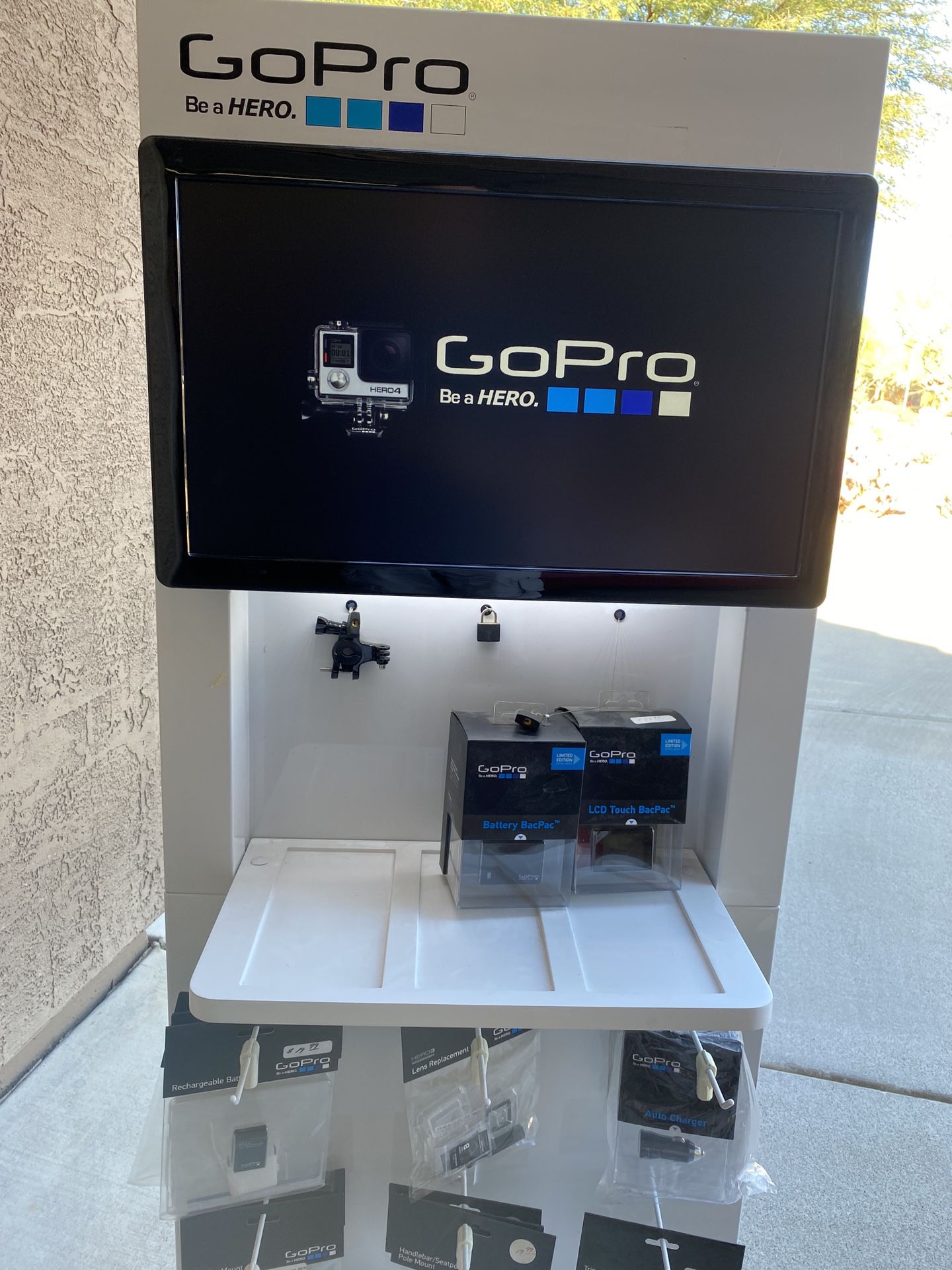 GoPro Retail Product Display Unit with Product