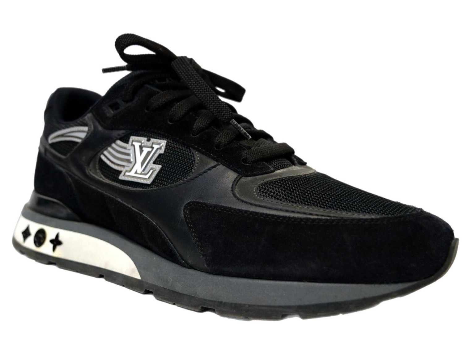 Louis Vuitton LV Trainer Monogram Black Sneakers Men's Size 9 US, G0 1200
